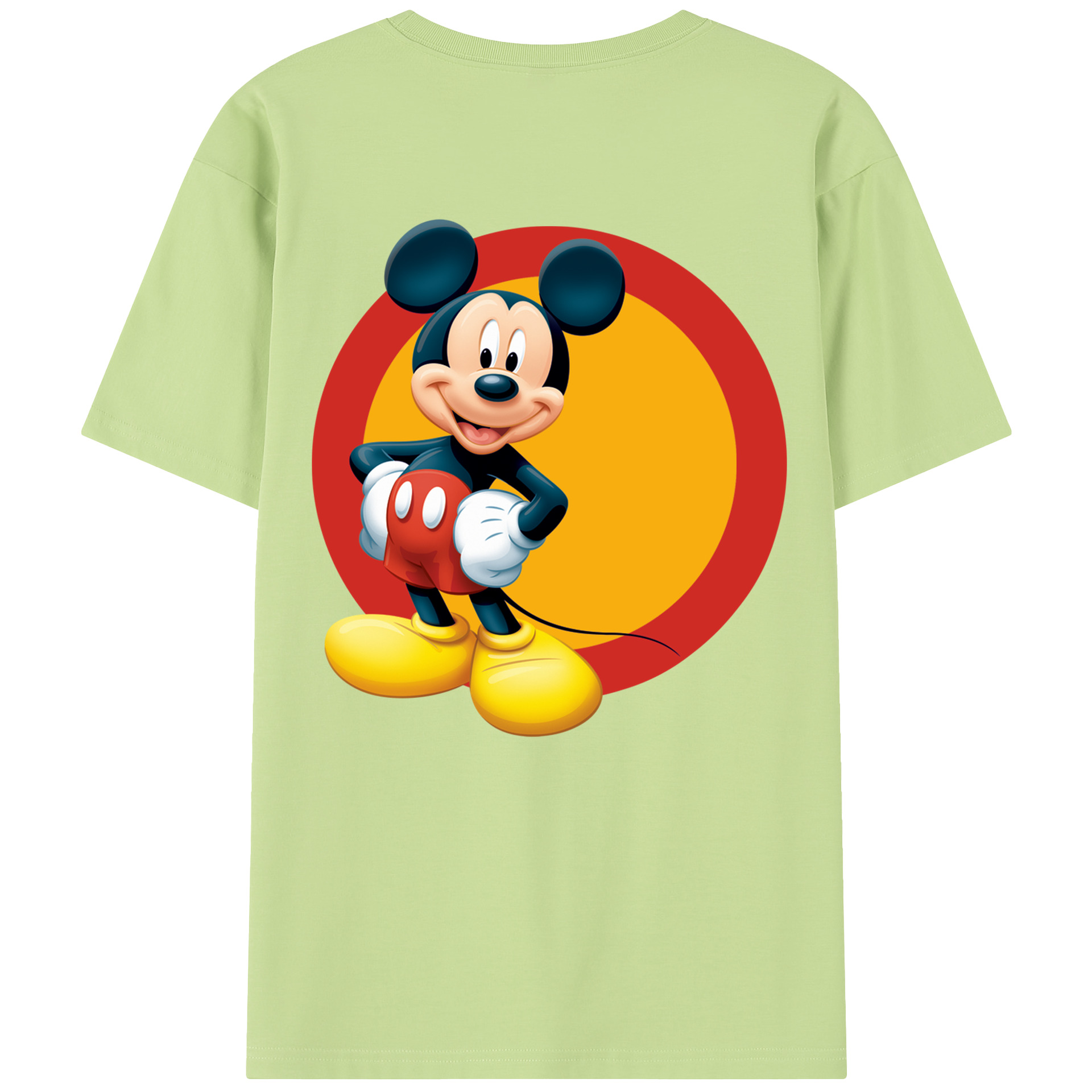 （画像用） ミッキーマウス Mickey Mouse 綿100％半袖Tシャツ（背面プリント）